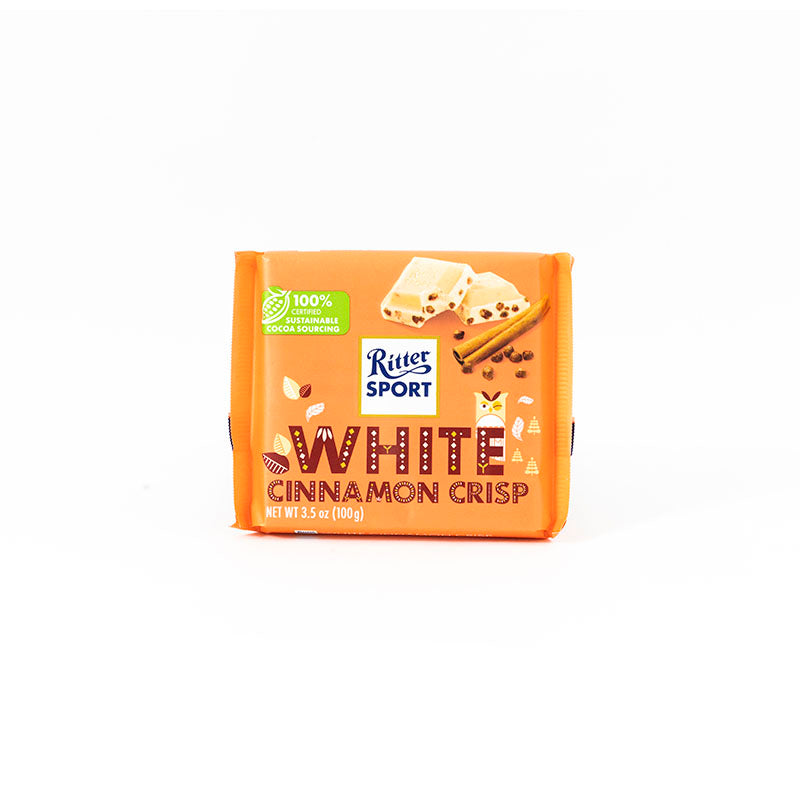 RS WHITE CINNAMON CRISPS - CHOCOLATE BLANCO CON CANELA Y CEREAL - Calvbrunnen - Compralo en CorinneRegalos.com