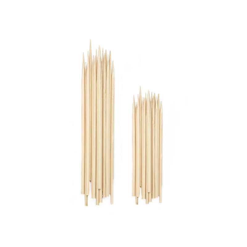 VIOVIA BAMBOO SKEWERS - 4IN & 6IN - 200 PACK - BLUECO - Compralo en CorinneRegalos.com